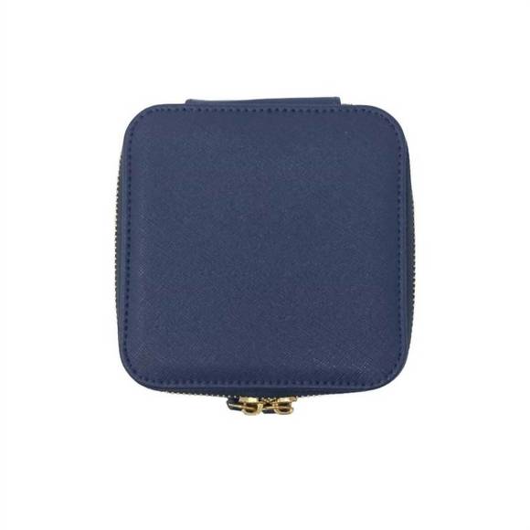 NEW HARPER JAMES women's grace classic jewelry case in navy - Picture 6 of 6